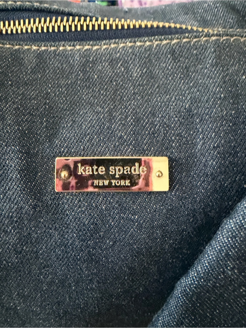kate spade Denim Bow-Accent Shoulder Bag - Picture 2 of 9